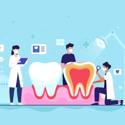 signs of gum inflammation: redness, swelling and bleeding while brushing