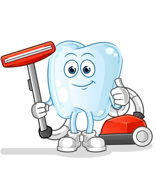 Teeth cleaning and examination before braces